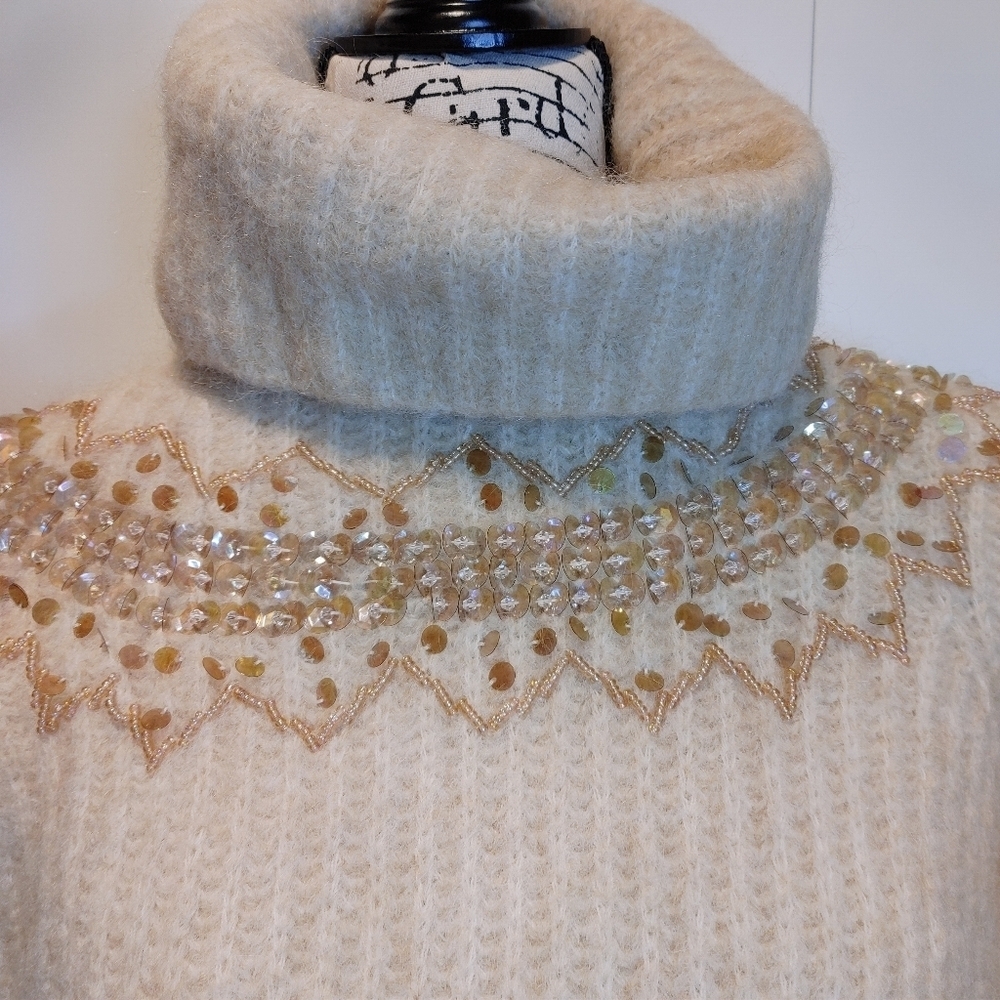 ZARA Limited Edition Embellished Mohair Wool Sweater NWT - Picture 8 of 10